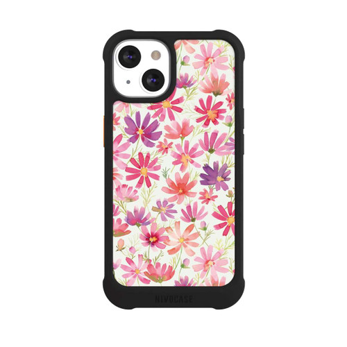 Apple iPhone 13 NIVOmax Boho Cosmos Flowers Purple
