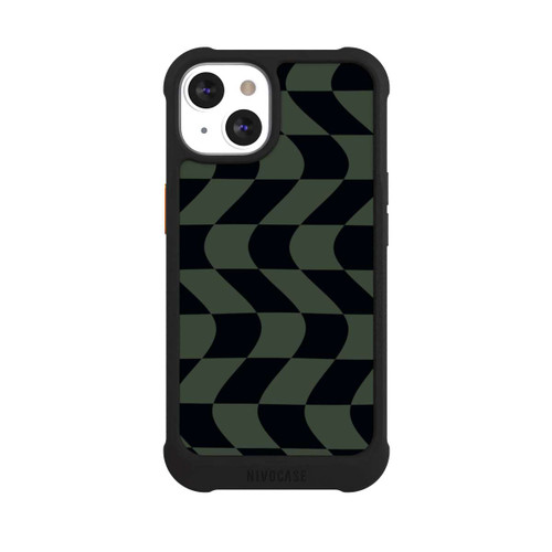 Apple iPhone 13 NIVOmax Checked Pattern Green Black