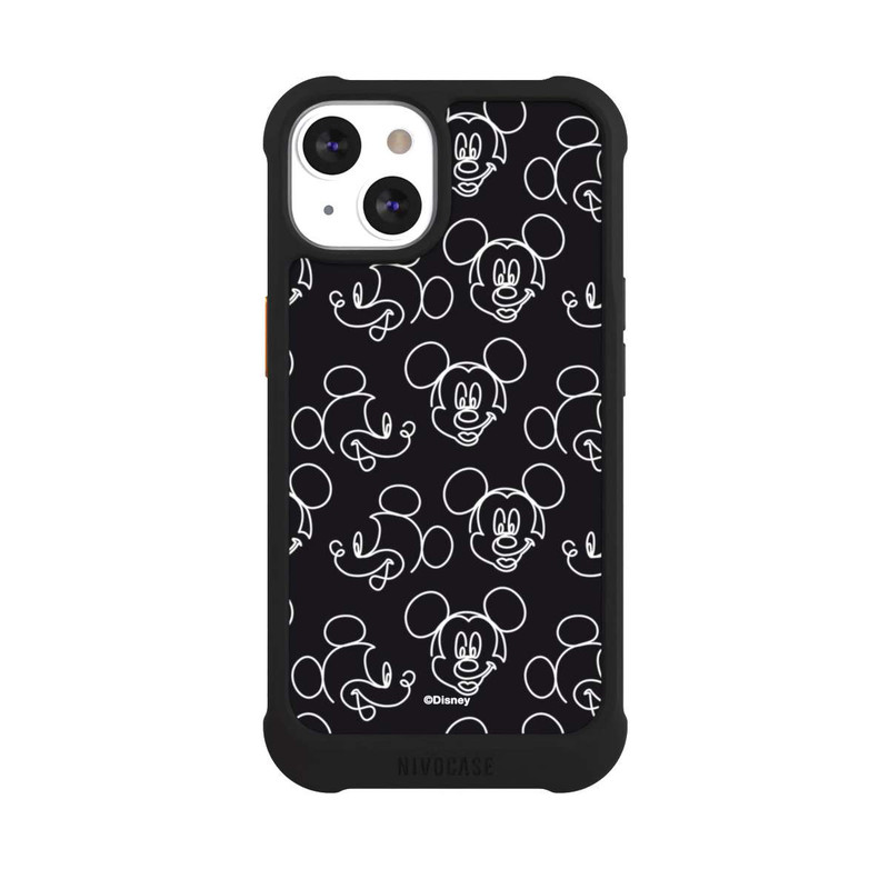 iPhone 13 NIVOmax Disney Mickey Muster Schwarz