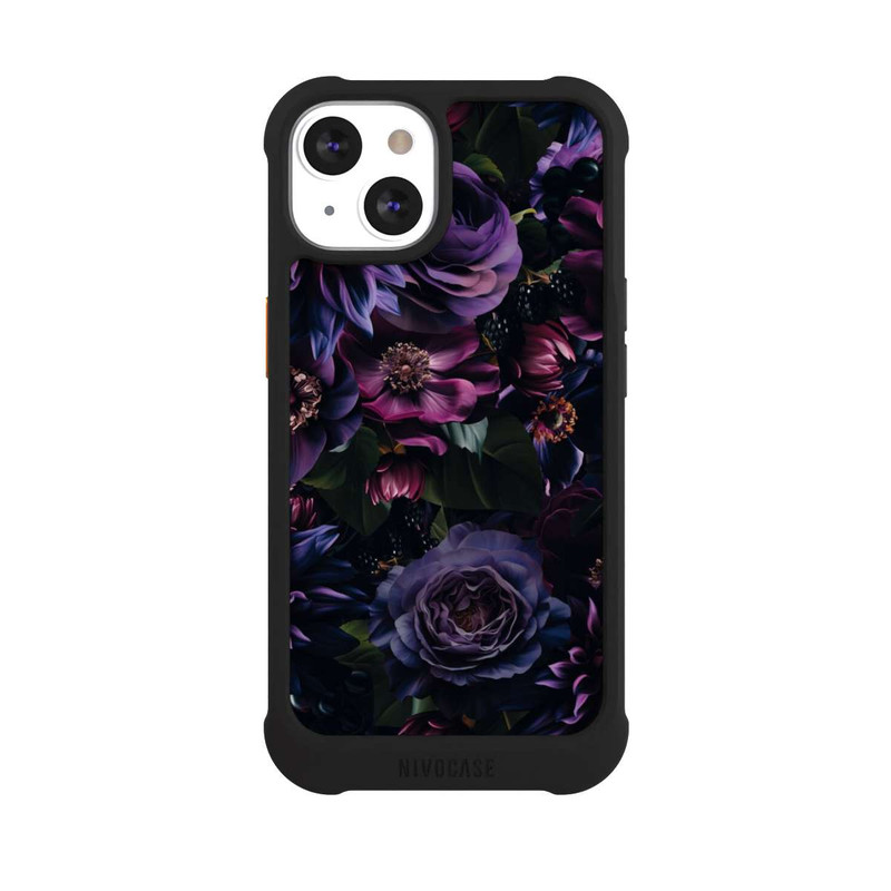 iPhone 13 NIVOmax Dark Purple Flowers