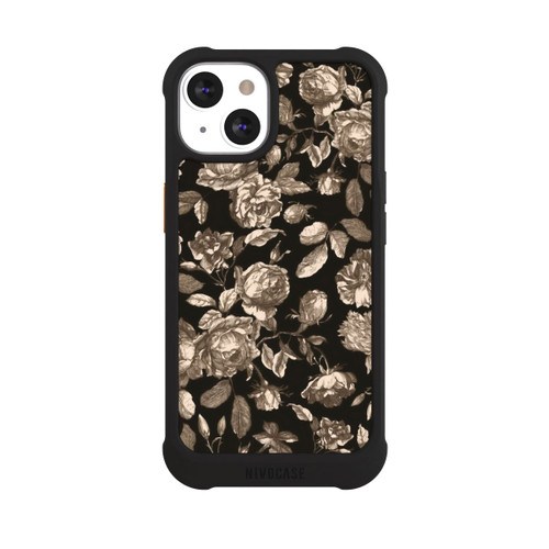 Apple iPhone 13 NIVOmax Leinwand dunkle Blumen