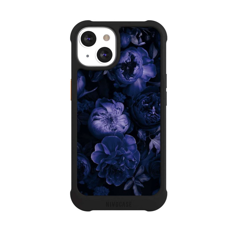 iPhone 13 NIVOmax Victorian Grandeur Large Flowers Purple Mit KI