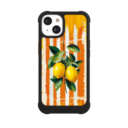 Apple iPhone 13 NIVOmax Summer Lemons on Stripes with AI