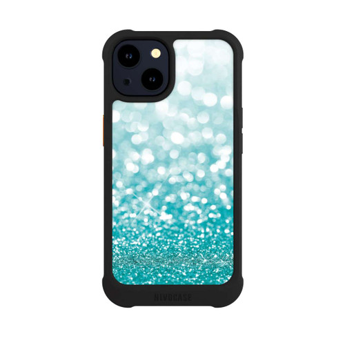 Apple iPhone 14 NIVOmax Pluie de Paillettes Pétroles Look