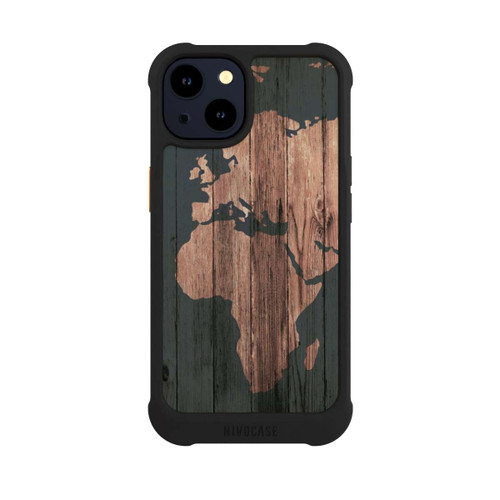 Apple iPhone 14 NIVOmax Wooden World Map