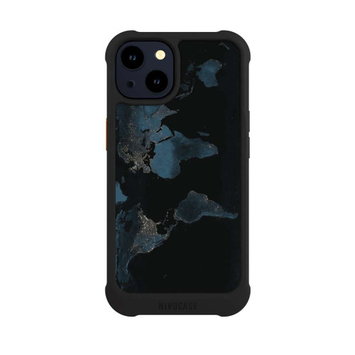 Apple iPhone 14 NIVOmax Carte du Monde Nuit