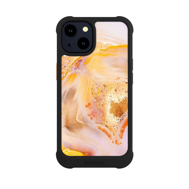 iPhone 14 NIVOmax Marbre Orange Scintillant