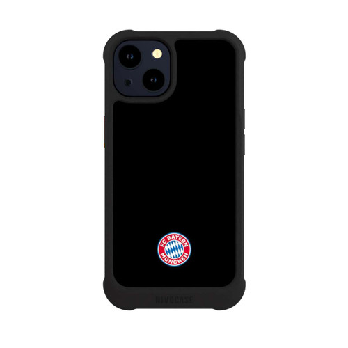 Apple iPhone 14 NIVOmax Logo FCB Classique Petit - Coloré sur Fond Noir