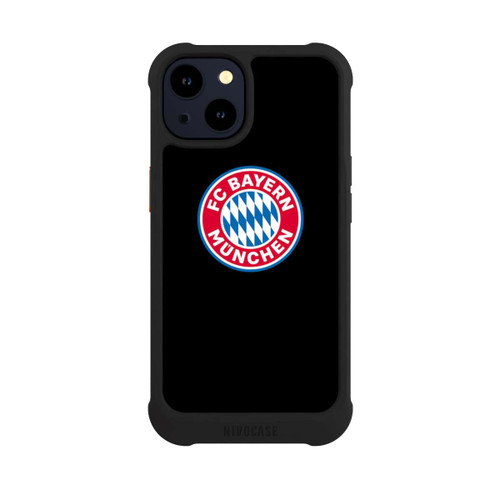 Apple iPhone 14 NIVOmax Logo FCB sur fond noir