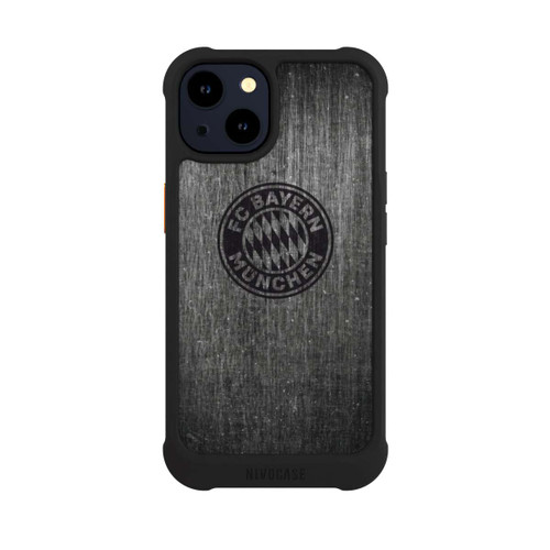 Apple iPhone 14 NIVOmax Metalllook FCB Logo einfarbig