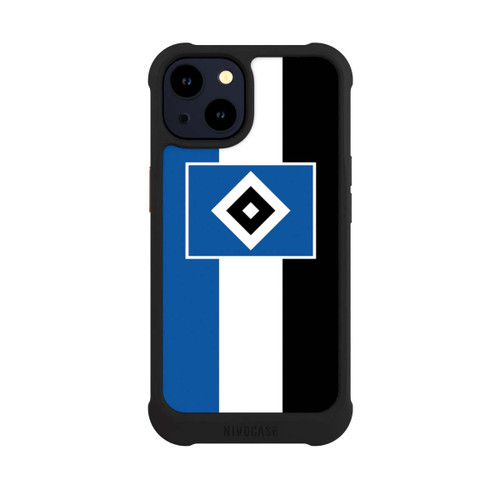 Apple iPhone 14 NIVOmax HSV Streifen - Blau-Weiß-Schwarz