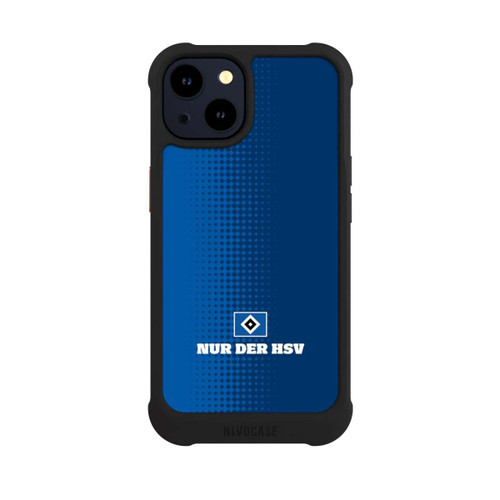 Apple iPhone 14 NIVOmax Nur der HSV - Rautenraster Blau