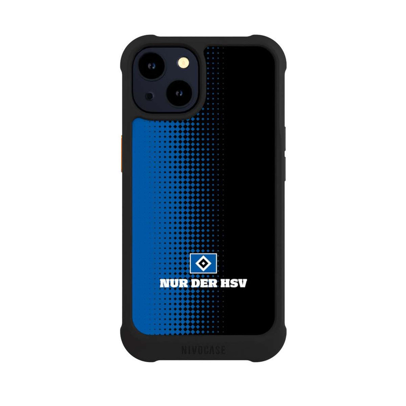 iPhone 14 NIVOmax Nur der HSV - Rautenraster Schwarz