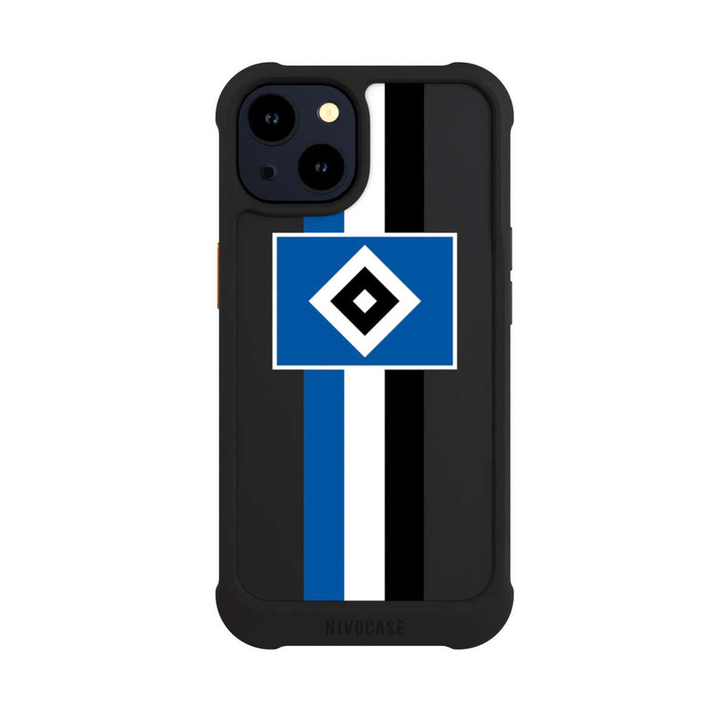 iPhone 14 NIVOmax HSV Streifen - Blau-Weiß-Schwarz - ohne Hintergrund