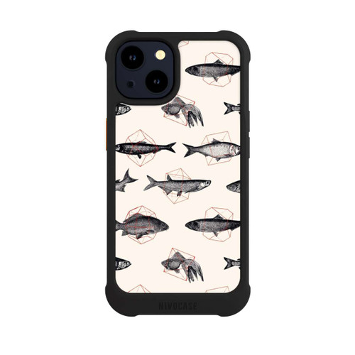 Apple iPhone 14 NIVOmax Fische in Geometrie