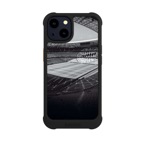 Apple iPhone 14 NIVOmax Stade FC Bayern - Noir Blanc