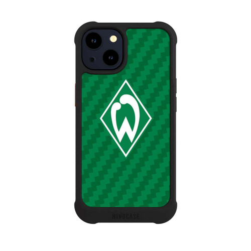 Apple iPhone 14 NIVOmax Carbonlook - Werder Bremen