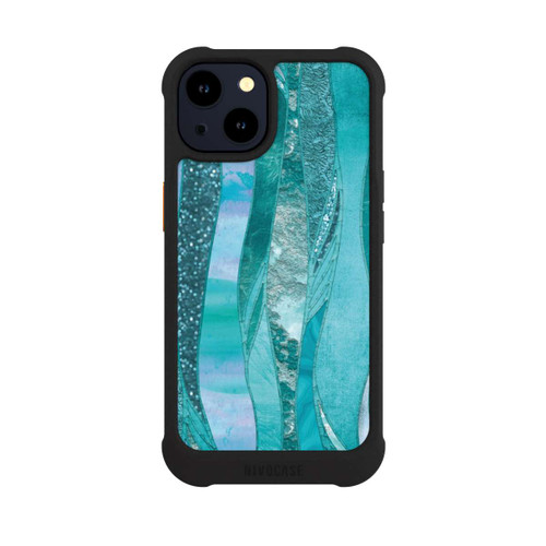 Apple iPhone 14 NIVOmax glamouröser Glitzerlook blau