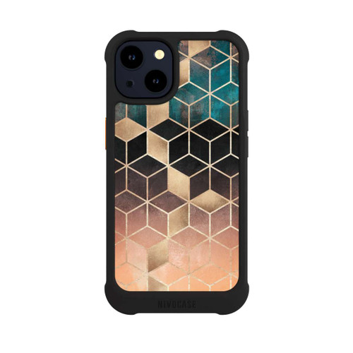 Apple iPhone 14 NIVOmax Ombre Traum Würfel Gold Druck