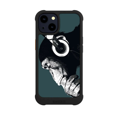 Apple iPhone 14 NIVOmax Denkender Affe Blau