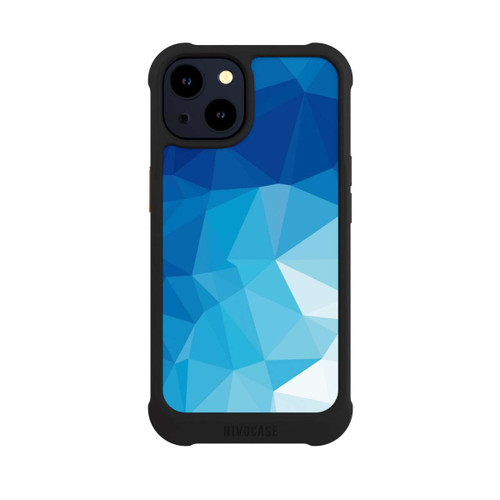 Apple iPhone 14 NIVOmax Mosaïque Polygonale Bleue