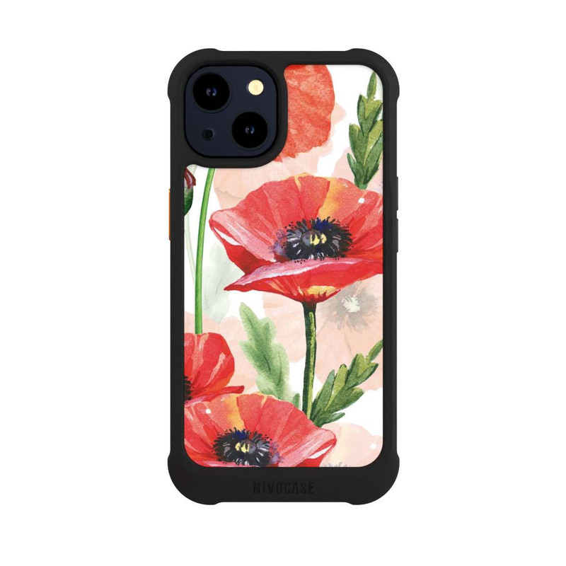iPhone 14 NIVOmax Coquelicots aquarelle