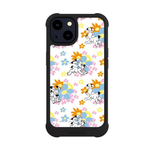 Apple iPhone 14 NIVOmax Idéfix sur fleurs colorées