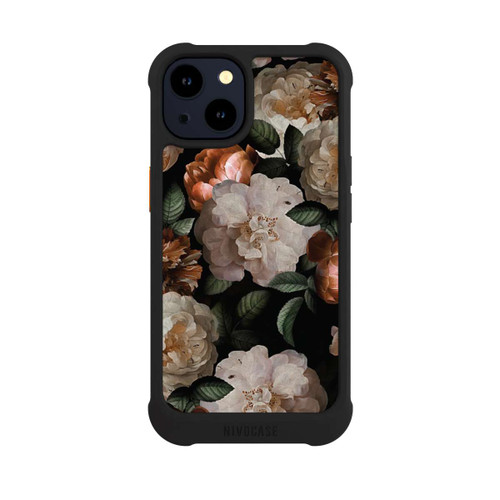 Apple iPhone 14 NIVOmax Tapete mit Kupferrosen