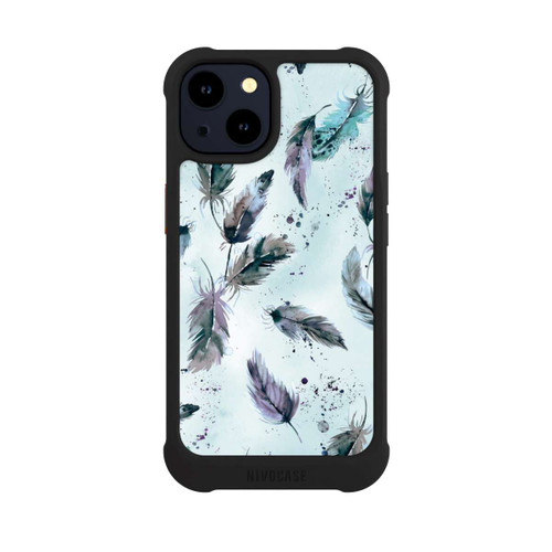 Apple iPhone 14 NIVOmax Magische Federn Sanftes Blau