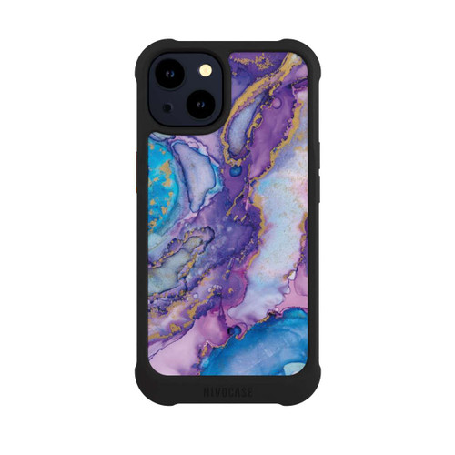 Apple iPhone 14 NIVOmax Strudel lila und blau