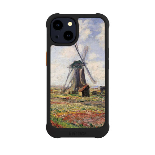 Apple iPhone 14 NIVOmax Tulpenfelder mit der Rijnsburger Windmühle von Claude Monet