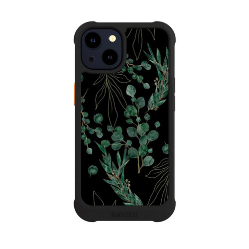 Apple iPhone 14 NIVOmax Eukalyptusblätter schwarz