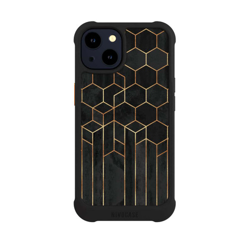 Apple iPhone 14 NIVOmax Schwarze Sechsecke