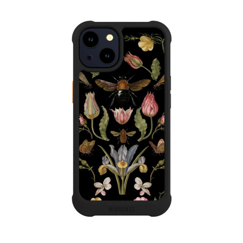 Apple iPhone 14 NIVOmax Wildblumen und Biene Schwarz