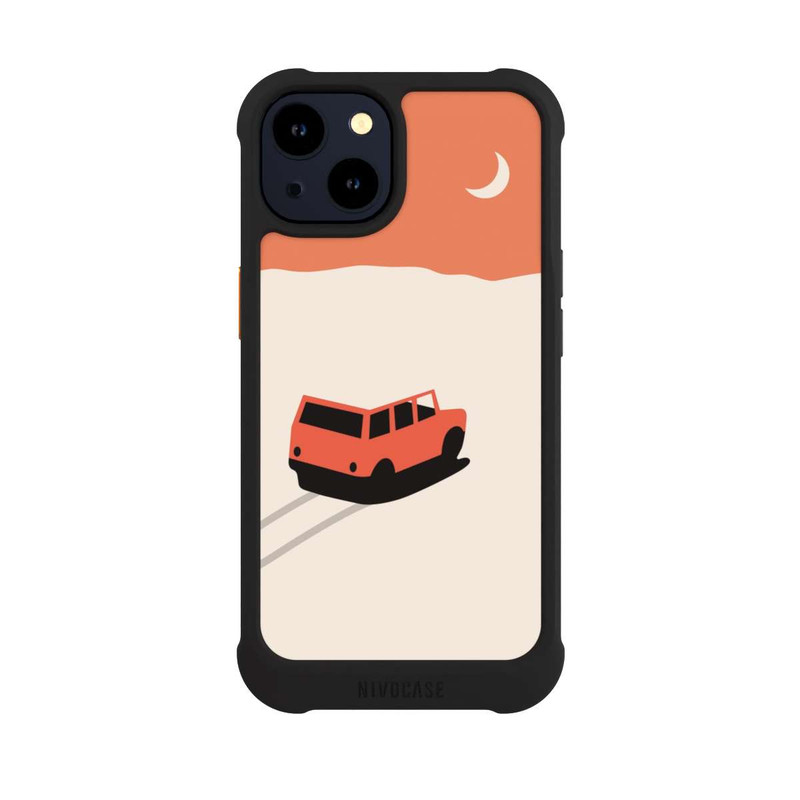 iPhone 14 NIVOmax Auto in der Wüste