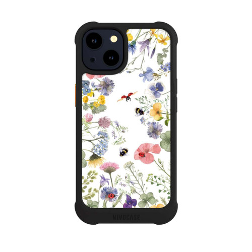 Apple iPhone 14 NIVOmax Bunte Frühlingsblumen und Bienen