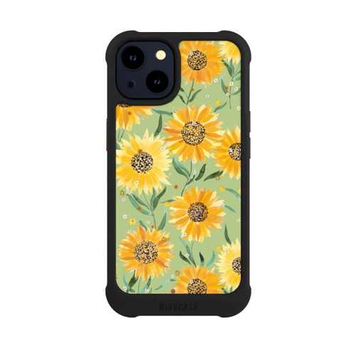 Apple iPhone 14 NIVOmax Sonnenblumen grün