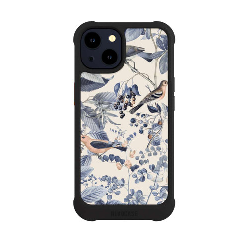 Apple iPhone 14 NIVOmax Vögel und Beeren in Beige