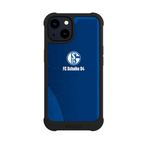Apple iPhone 14 NIVOmax Schalke 04 Blauer Hintergrund Mit Logo