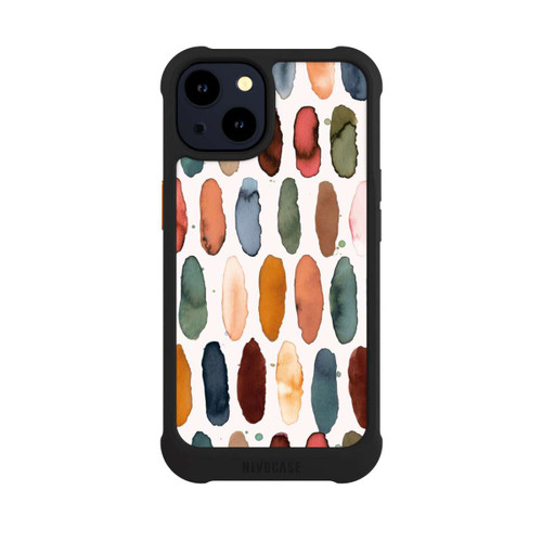 Apple iPhone 14 NIVOmax Aquarellstriche aus mineralischem Terrakotta