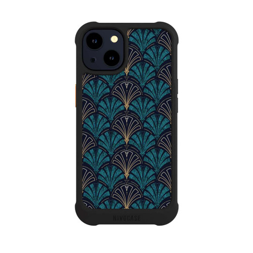 Apple iPhone 14 NIVOmax Art Deco Aquamarin Gold