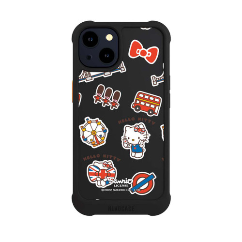 Apple iPhone 14 NIVOmax Hello Kitty Londoner Abzeichen Transparent