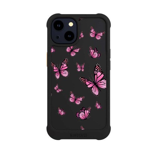 Apple iPhone 14 NIVOmax Schmetterlinge pink