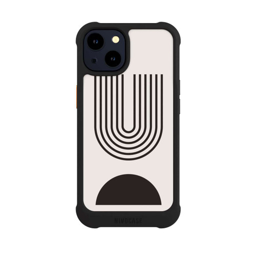 Apple iPhone 14 NIVOmax Moderne Kunst Schwarze Linien