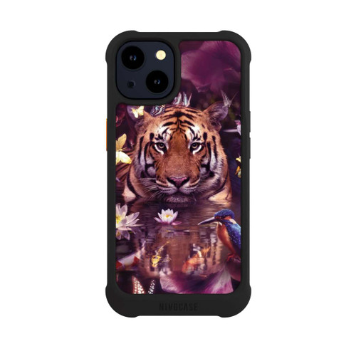 Apple iPhone 14 NIVOmax Tiger Blumenrahmen