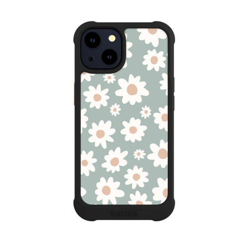 Apple iPhone 14 NIVOmax Gänseblümchen Muster grün