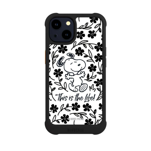 Apple iPhone 14 NIVOmax Snoopy schwarz und weiß This Is The Life