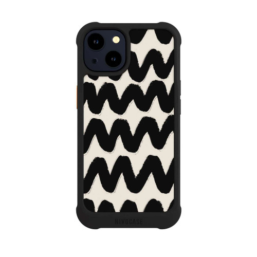 Apple iPhone 14 NIVOmax Schwarzes Wellenmuster