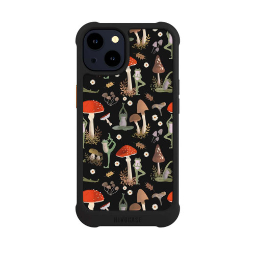 Apple iPhone 14 NIVOmax Yoga-Frösche mit Pilzen