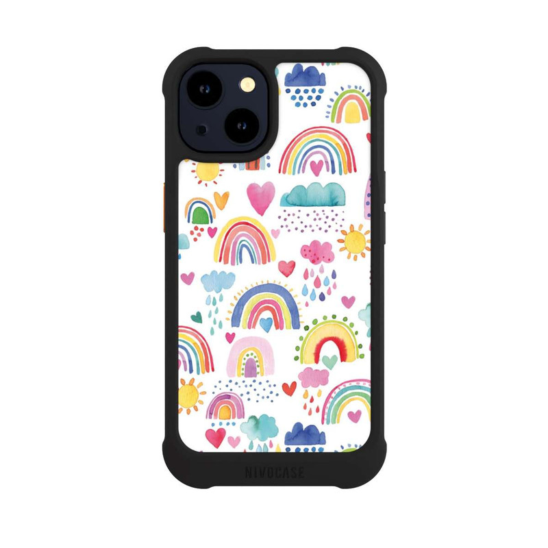 iPhone 14 NIVOmax Lovely Rainbows Multi Red